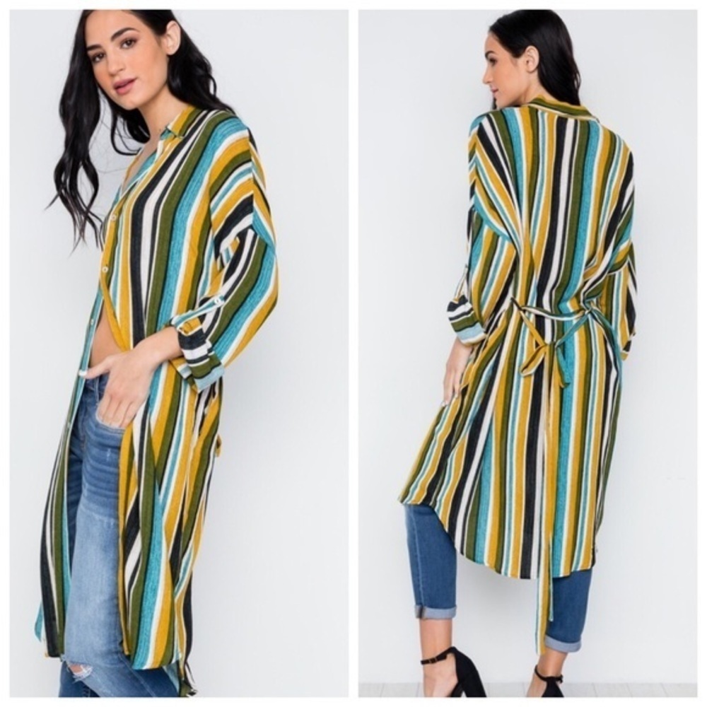 🆕Black, mustard, olive shirt dress.